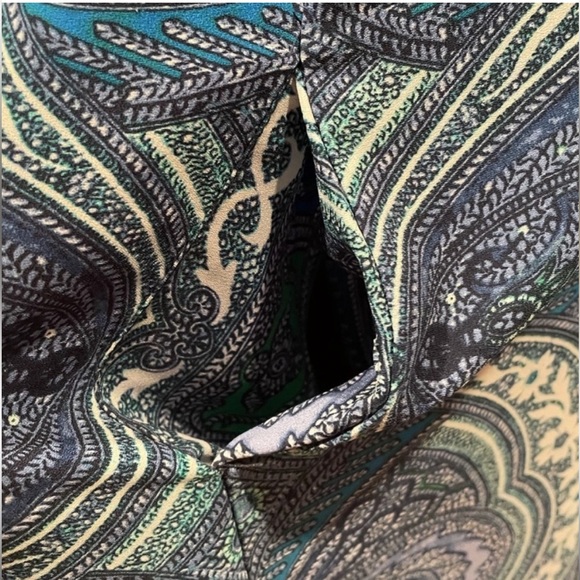 Kut from the Kloth abstract print pullover short sleeve stretch dress size 8 - Picture 9 of 14